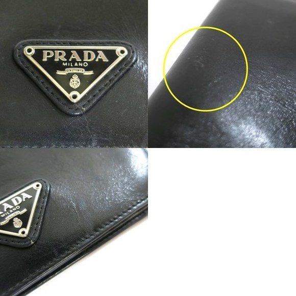 Prada Leather Bifold Wallet Black - Picture 9 of 9